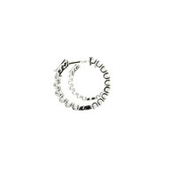 10K White Gold 0.50cttw Lab Grown Diamond Huggie / Hoop Earrings