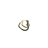 10K Yellow Gold Heart-Shaped Huggie Earrings