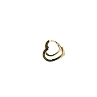 10K Yellow Gold Heart-Shaped Huggie Earrings