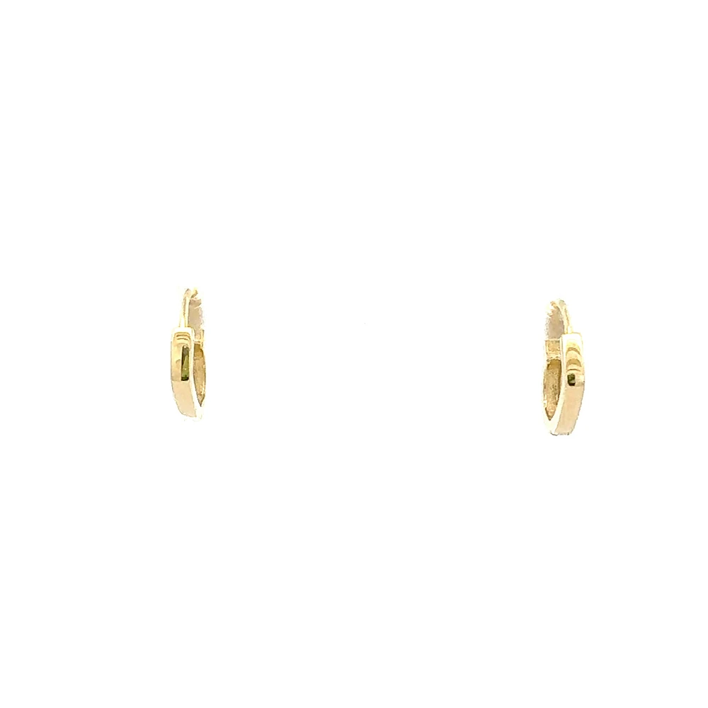 10K Yellow Gold Heart-Shaped Huggie Earrings