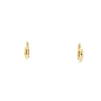 10K Yellow Gold Heart-Shaped Huggie Earrings