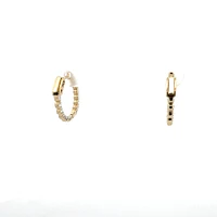 10K Gold 1.00cttw Lab Grown Diamond Huggie / Hoop Earrings