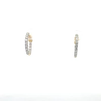 10K Gold 1.00cttw Lab Grown Diamond Huggie / Hoop Earrings
