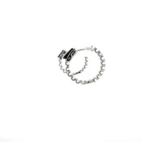 10K White Gold 0.50cttw Lab Grown Diamond Huggie / Hoop Earrings