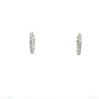 10K White Gold 0.50cttw Lab Grown Diamond Huggie / Hoop Earrings