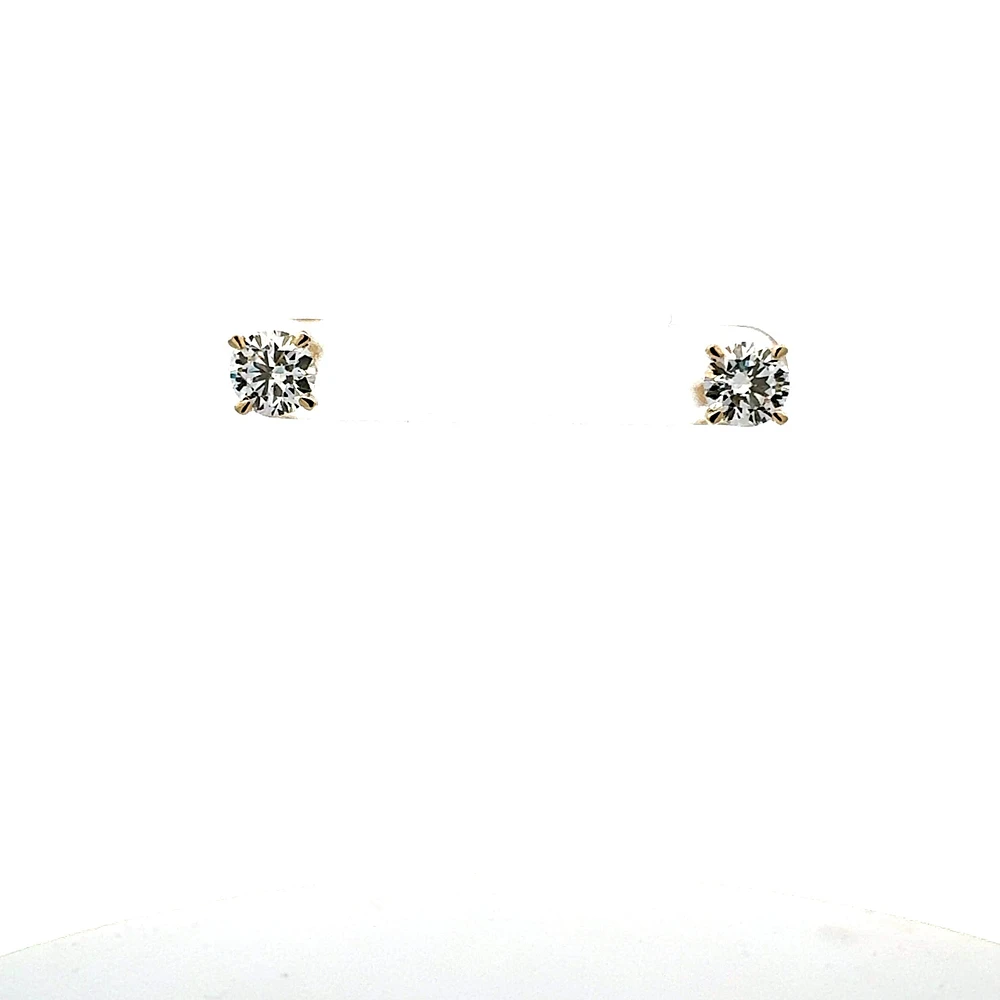 14K Yellow Gold 1.00cttw Lab Grown Diamond Stud Earrings