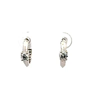 10K White Gold 0.40cttw Lab Grown Diamond Hoop / Huggie Earrings