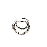 10K White Gold 0.40cttw Lab Grown Diamond Hoop / Huggie Earrings