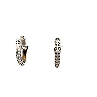 10K White Gold 0.40cttw Lab Grown Diamond Hoop / Huggie Earrings