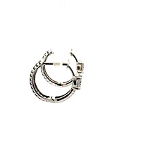 10K White Gold 0.40cttw Lab Grown Diamond Hoop / Huggie Earrings