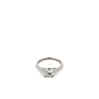 14K Lab Grown 0.50-3.00cttw Four Claw Diamond Ring - Gold / Carat Weight Round Brilliant