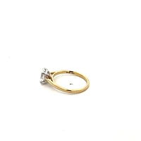 14K Yellow Gold 1.00cttw Lab Grown Oval Diamond Engagement Ring - /