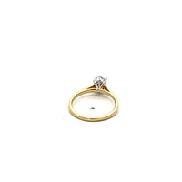 14K Yellow Gold 1.00cttw Lab Grown Oval Diamond Engagement Ring - /