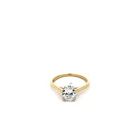14K Yellow Gold 1.00cttw Lab Grown Oval Diamond Engagement Ring - /