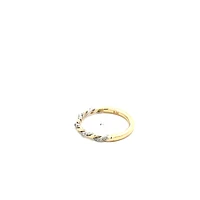10K White and Yellow Gold 0.11 cttw Diamond Ring