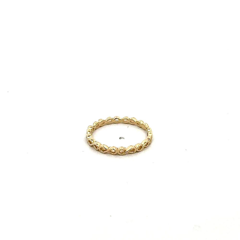 10K White or Yellow Gold Infinity Ring - /