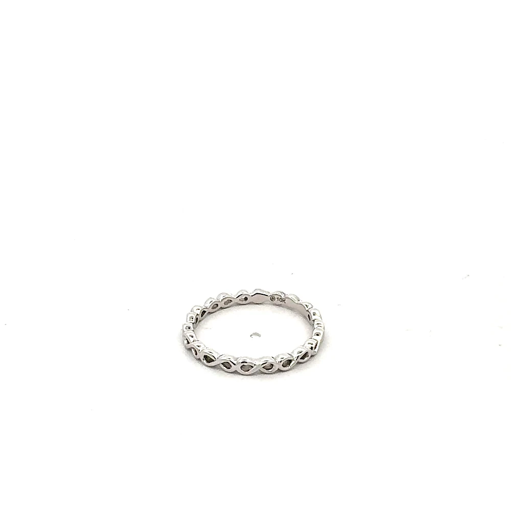 10K White or Yellow Gold Infinity Ring - /