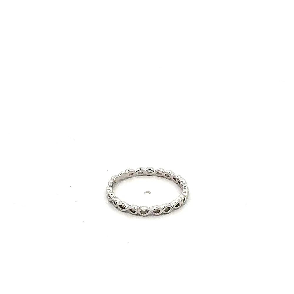 10K White or Yellow Gold Infinity Ring - /