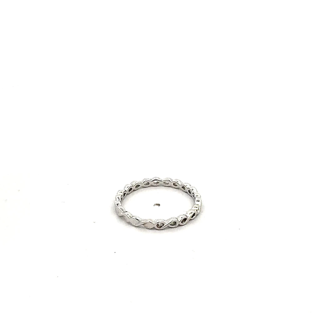 10K White or Yellow Gold Infinity Ring - /