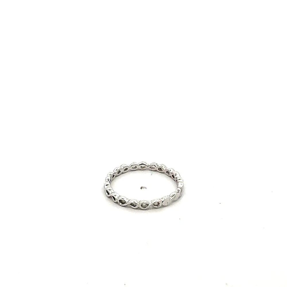 10K White or Yellow Gold Infinity Ring - /