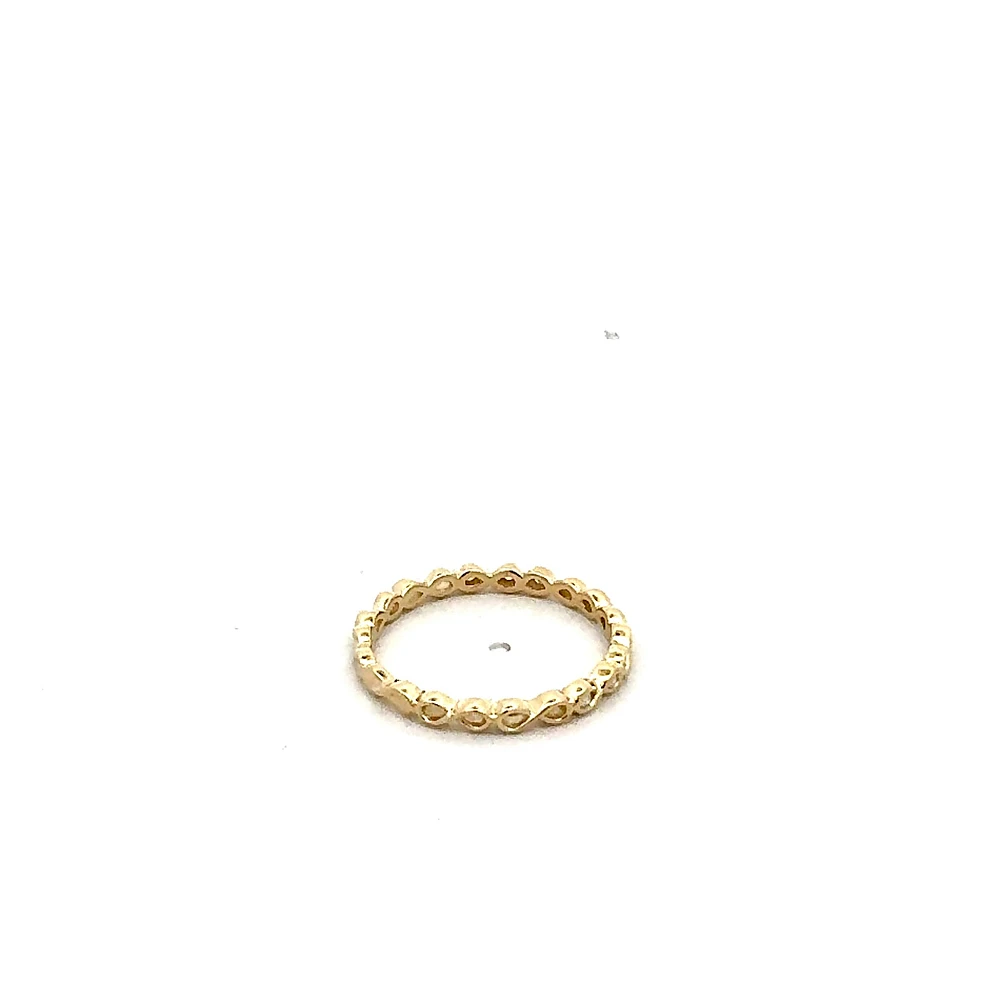 10K Yellow Gold 0.075cttw Diamond Infinity Ring