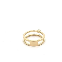 10K Yellow Gold 0.096 ct Canadian Diamond Ring - 4