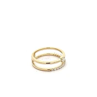 10K Yellow Gold 0.096 ct Canadian Diamond Ring - 4