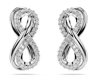 Swarovski - Hyperbola stud earrings, Infinity, White, Rhodium plated - 5687269/5689648 (SS)