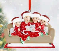 Personalized Cat Family Christmas Tree Ornament - 2 People