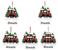 Personalized Bear Family Christmas Tree Ornament - 2 People