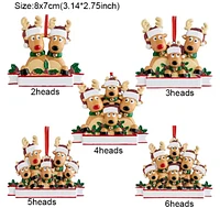 Personalized Reindeer Family Christmas Tree Ornament