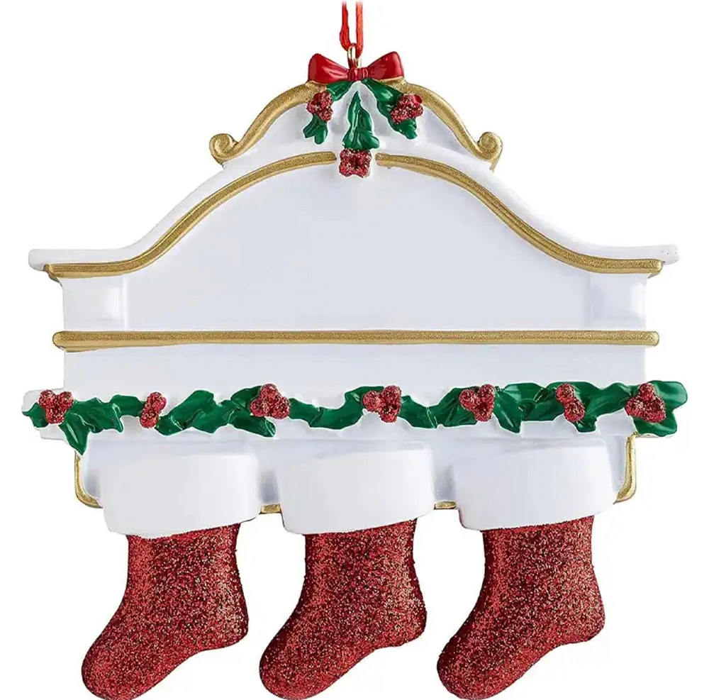 Personalized Stocking Christmas Tree Ornament - 2 People