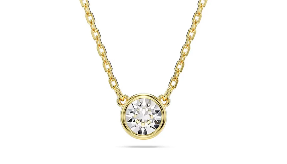 Swarovski -  Imber pendant, Round cut, White, Gold-tone plated - 5684511