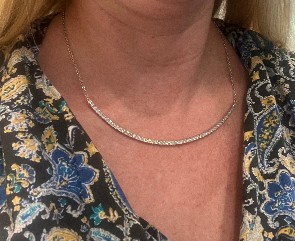 14K White Gold 3.00 cttw Lab Grown Diamond Necklace