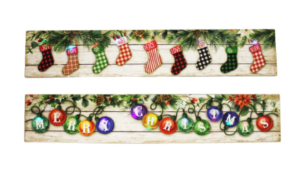 LED MDF 2 Piece Christmas  Decor - Sold Separately