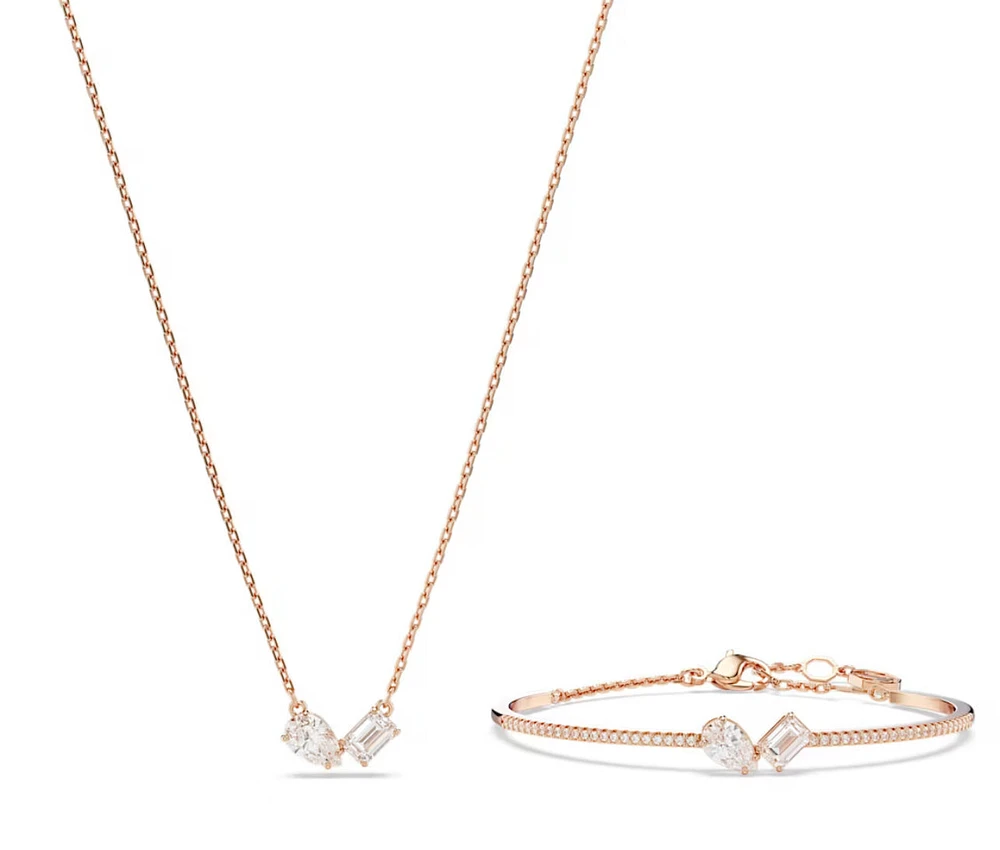Swarovski - Mesmera set, Mixed cuts, White, Rose gold-tone plated - 5684779