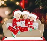 Personalized Cat Family Christmas Tree Ornament - 2 People