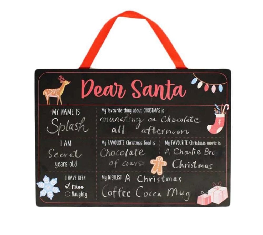 Dear Santa Chalkboard