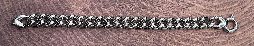925 Sterling Silver 12.0mm Curb Bracelet  -  8 Inches