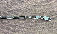 925 Sterling Silver 4.0mm Paperclip Link Bracelet  -  7.0 Inches