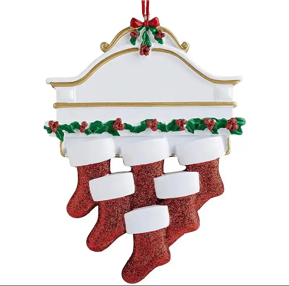 Personalized Stocking Christmas Tree Ornament - 2 People