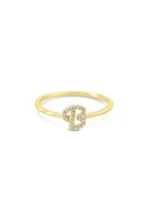 10K Yellow Gold Initial Lab Grown Diamond Rings - Letter A /