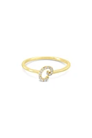 10K Yellow Gold Initial Lab Grown Diamond Rings - Letter A /