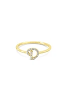 10K Yellow Gold Initial Lab Grown Diamond Rings - Letter A /