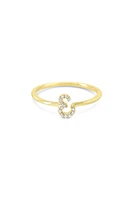 10K Yellow Gold Initial Lab Grown Diamond Rings - Letter A /