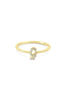 10K Yellow Gold Initial Lab Grown Diamond Rings - Letter A /