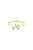 10K Yellow Gold Initial Lab Grown Diamond Rings - Letter A /