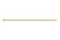 Sterling Silver with 14K Gold Plate Lab Created Peridot Bracelet - August Birthstone