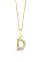 10K Initial Pendant with Lab Grown Diamonds - Letter A / Gold