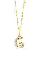10K Initial Pendant with Lab Grown Diamonds - Letter A / Gold